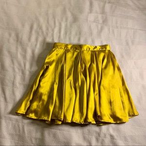 Gold Skater Skirt | Forever 21